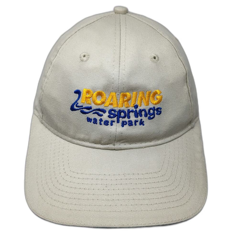 Port & Company Baseball Cap Beige One Size Roaring Springs Water Park Hat Cotton